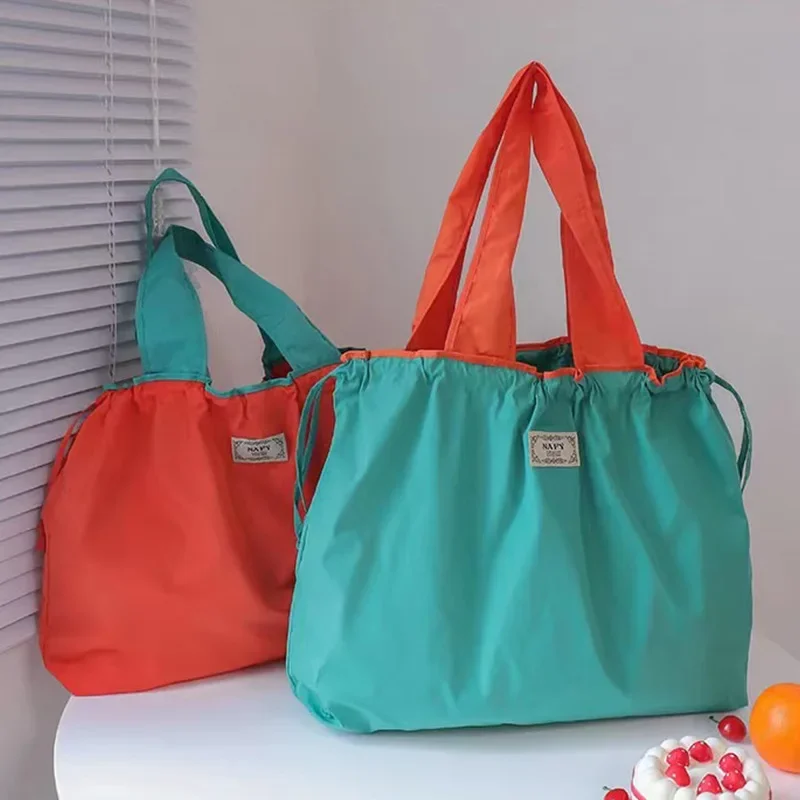 1pc Environmental Fromenting Bag, skladacia taška na prenášanie jedného ramena, prenosný taška s potravinami v supermarkete