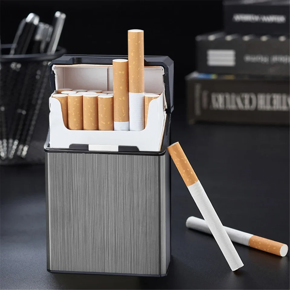 1pc fajčiarske cigarety hliníková cigaretová puzdro cigareta držiaka tabaku vrecká na skrinku na skrinku Dar