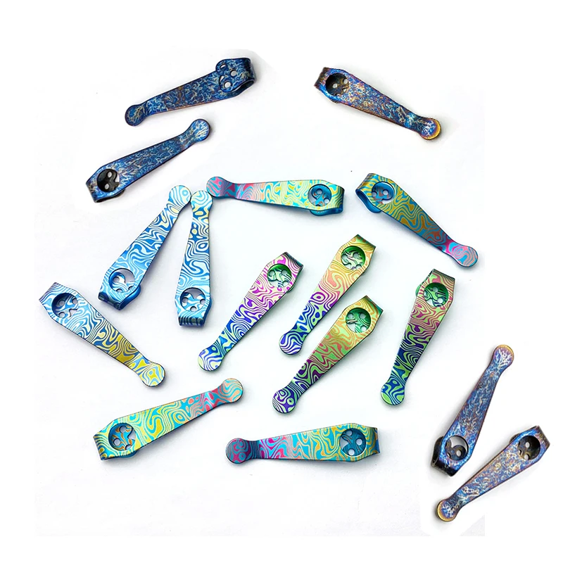 1pc farebný skladací titánový skladací nôž vreckovej vreckovej svorke pre Spyderco polovojenstvo 2 C81 ods. 3 ENDURA C10 Delica C11