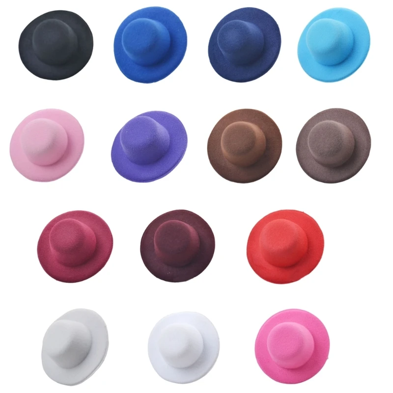 1pc fascinátory klobúk základňa Colrful Small Hat Percher Dekoratívne pokrývky elegantnej fascinátorovej klobúku klobúk Malý klobúk