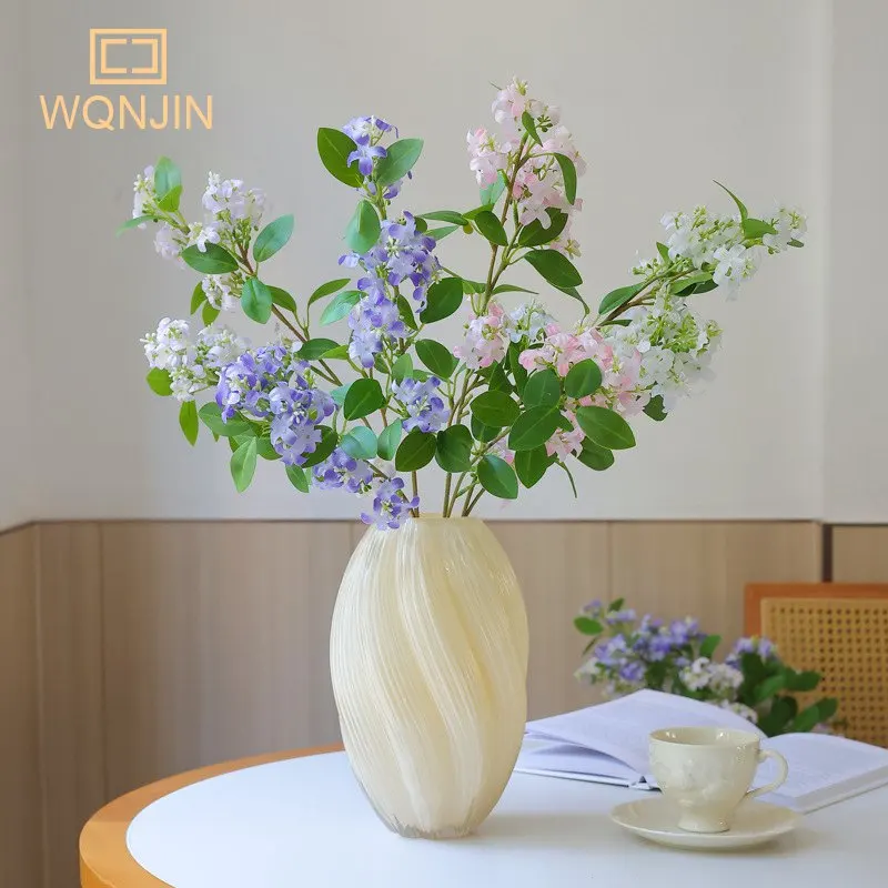 1pc, faux dlhý stonka sladko-zasadená osmanthus simulácia lila zelený list svadobný dom dekoratívny umelý Sophora japonica