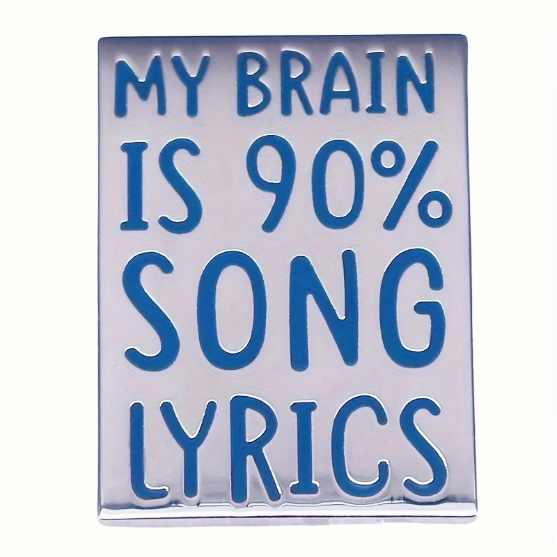 1PC Funny Cool Silvery & Blue Broš