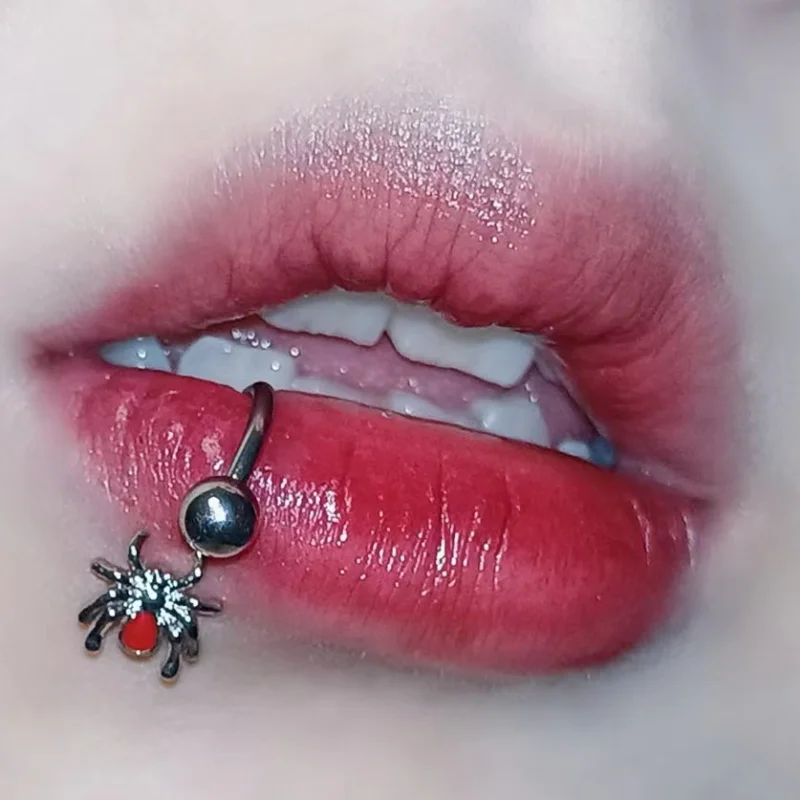1pc goth pavúk pery vertikálny labret Piercing podkovi prsteň hadi uhryznutia piercing ornament punk pikantné dievča 16g
