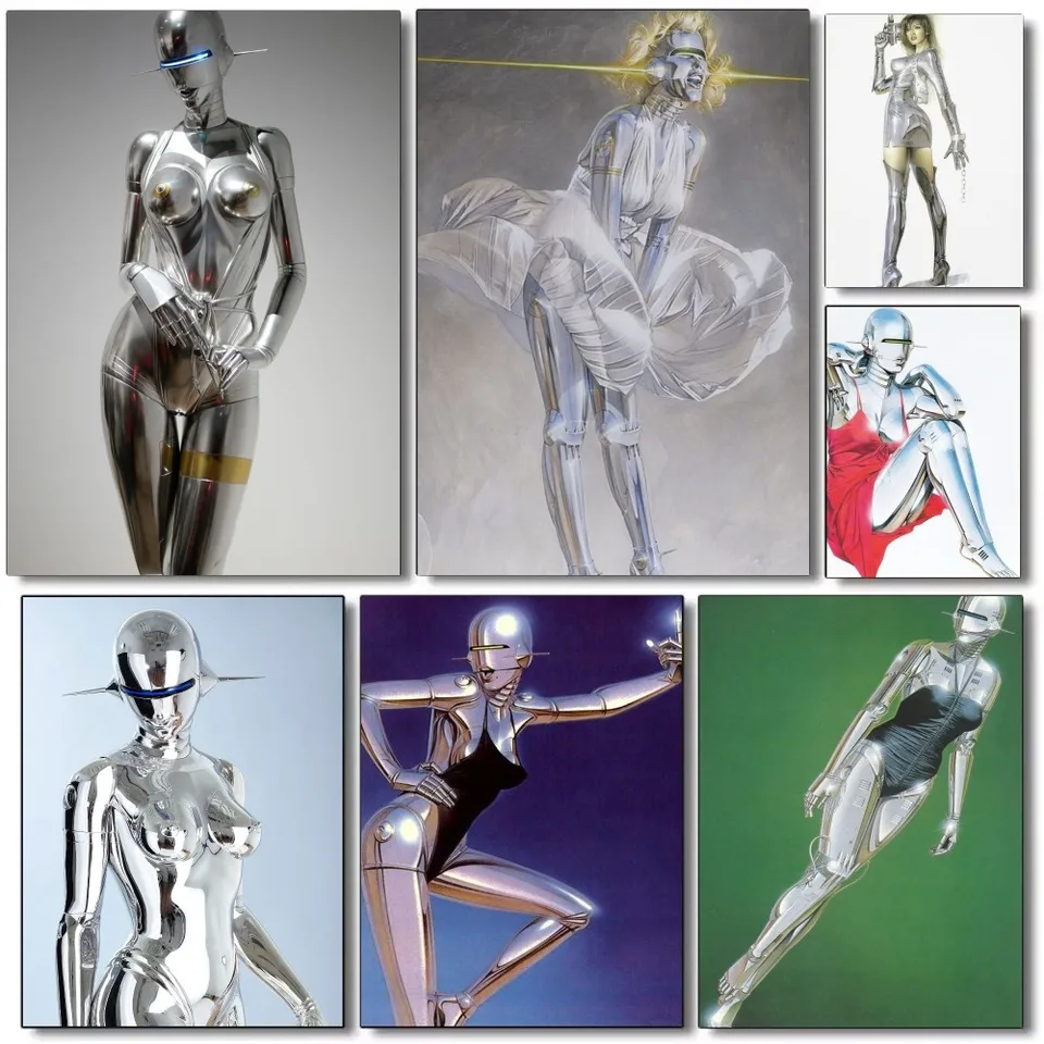 1PC Hajime Sorayama Fasht Plagát Self-pasívny umenia vodotesná papierová nálepka kaviareň Bar izba Decor