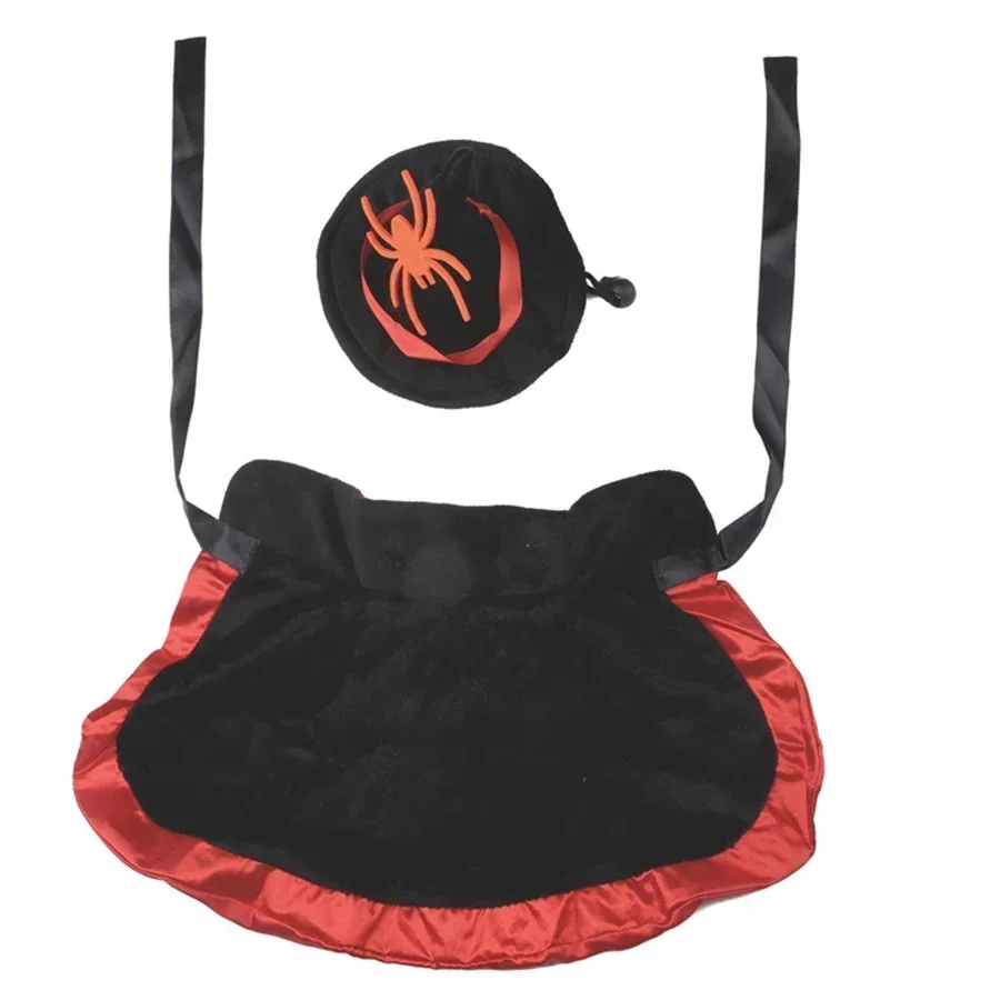 1pc Halloween Cloak a Hat Set, vtipné kostýmy pre mačky a psa