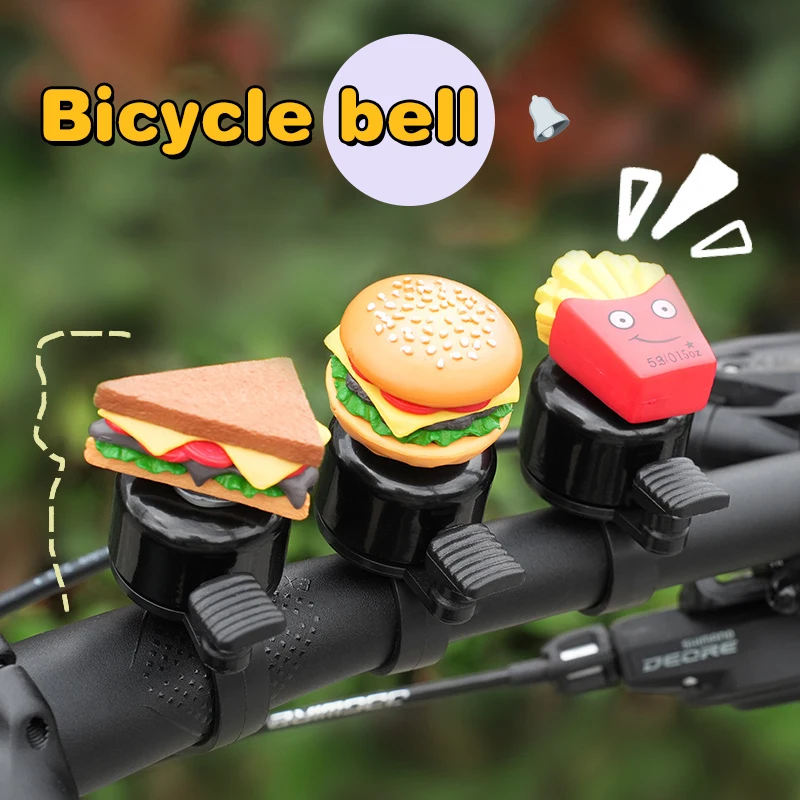 1pc Hamburg Cartoon Bicycle Bell Super Ringing Detské horské bicykle Universal Bell Scooter Bell Bike Dekorácie