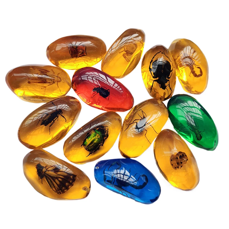 1pc hmyz Amber Gemstone Scorpion Prírodné a minerálne kamene Domov Domáce hmyz hmyz Amber Gemstone DIY ručné remeslá darček