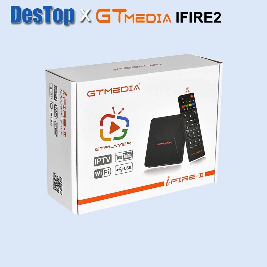 1PC HOT GTMEDIA IFIRE2 TV box Set Top Box TV Decoder Full HD 1080p HEVC 10BIT 2.4G Wireless Diaľkové ovládanie IFIRE 2 IPTV Box