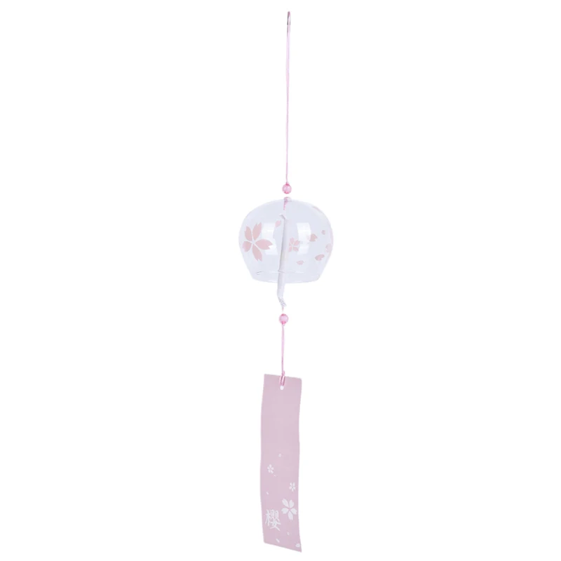 1pc japonský štýl sklenený vietor Sakura zvonkohry závesné remeselné zvončeky