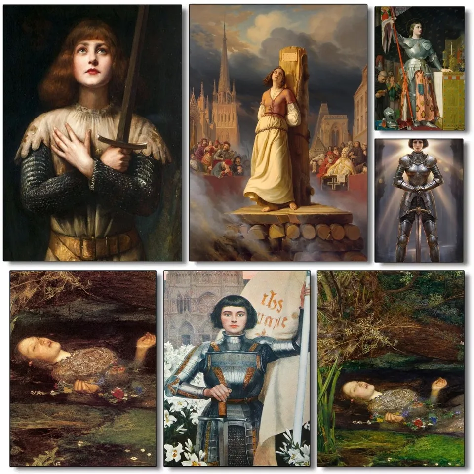1PC Joan z Arc John Everett Millais Plagát Self-Art Art Witerproof Paper Sticker Coffee House Bar Room Decor Decor