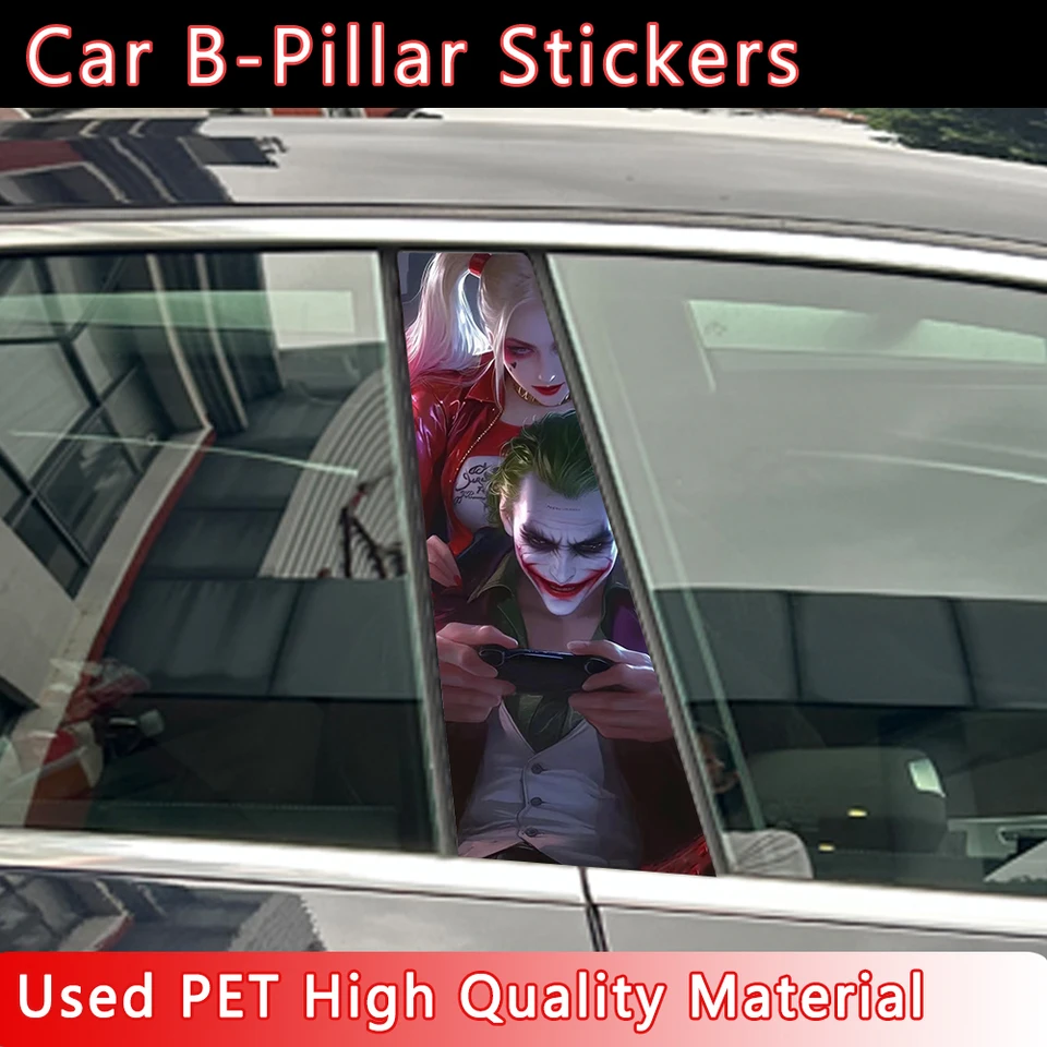 1PC Joker CP Pet nálepky na nálepky automobilov Vodotesný Auto B stĺp Funny dekorácie krycie škrabance škrabance na opaľovací krém