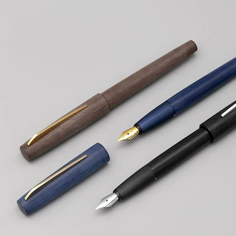 1pc Kaco Edge Brushed Matte Fountain Pen Schmidt EF/F/M NIB Originálny Schmidt Converter Čierna/káva/blue atramentové pero s darčekovou krabicou