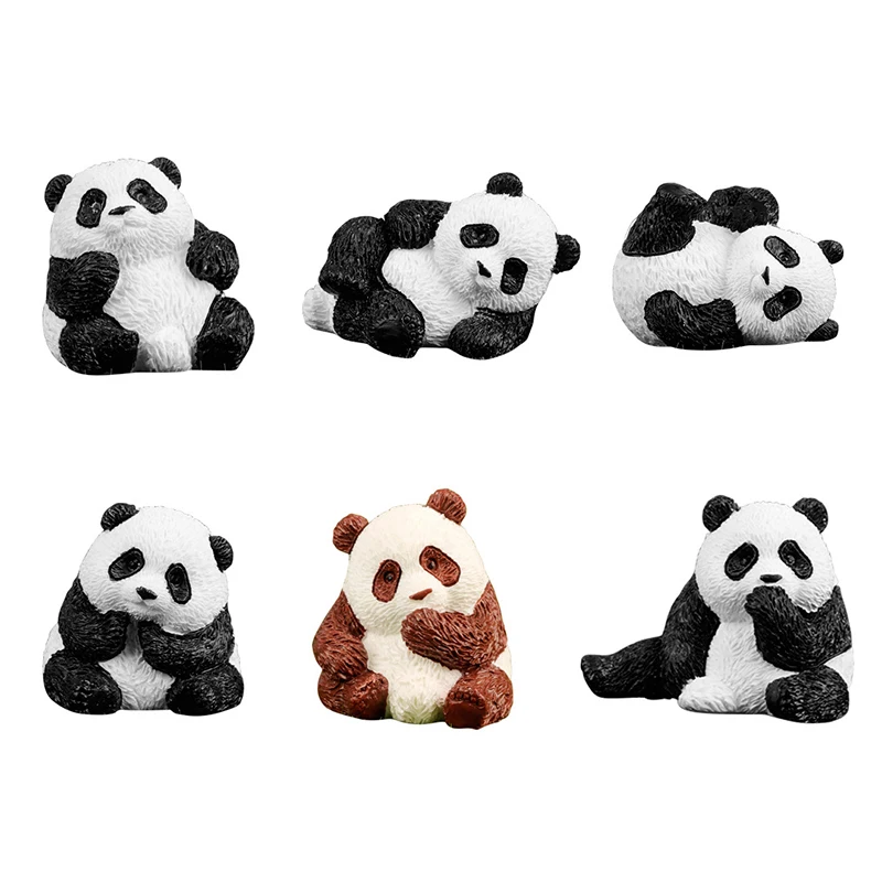 1pc karikatúra roztomilý dekoráciu auta Panda Fashion Realistické miniatúry Figúrky tvorivé stolné plochy Domovodiská Darčeky Darčeky