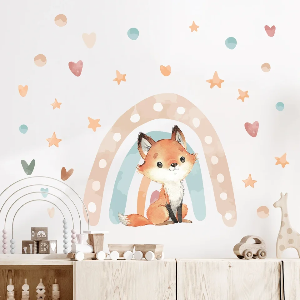 1PC karikatúra roztomilý líška Fox Nábytok Nábytky Nálepky na domáce dekorácie Doplnky Obývacia izba Detská izba Detská izba Decoration Decály
