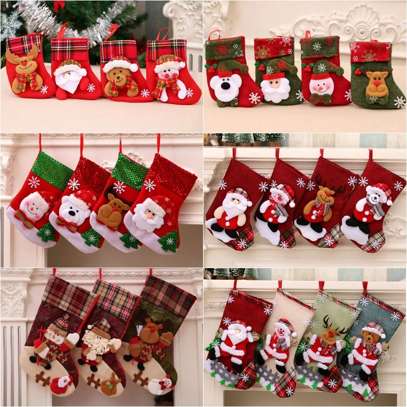 1pc karikatúry vianočné ponožky Ozdoby Veselé vianočné dekorácie Domáce vianočné darčeky Vianoce Noel Navidad Šťastný nový rok zásob