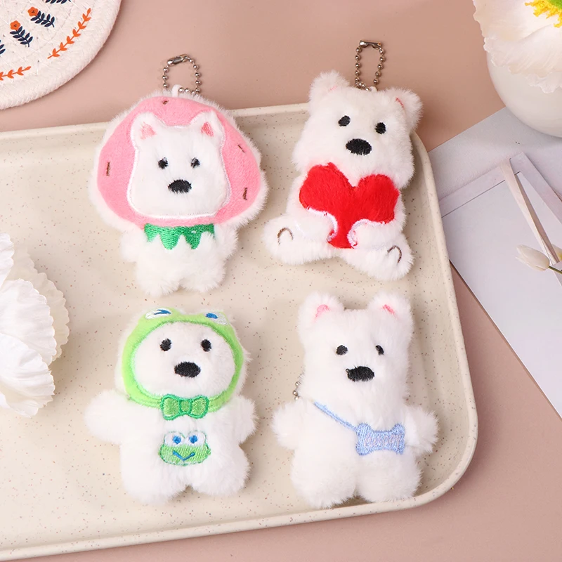 1pc kawaii šteňa plyšová bábika pichľavky hračky roztomilé karikatúry plnené malé psie kľúče kľúča krásny batoh prívesok