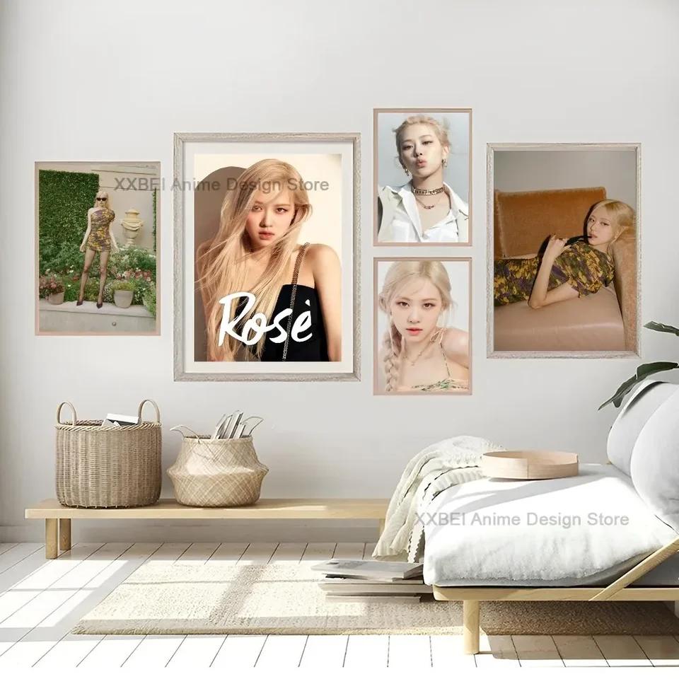 1PC KPOP Blackpinks Singer Rose Plager Stutrel Spálňa Štúdium nástenné umenie zavesenie maľba dekorácia vysokej kvality tlačenej hmoty