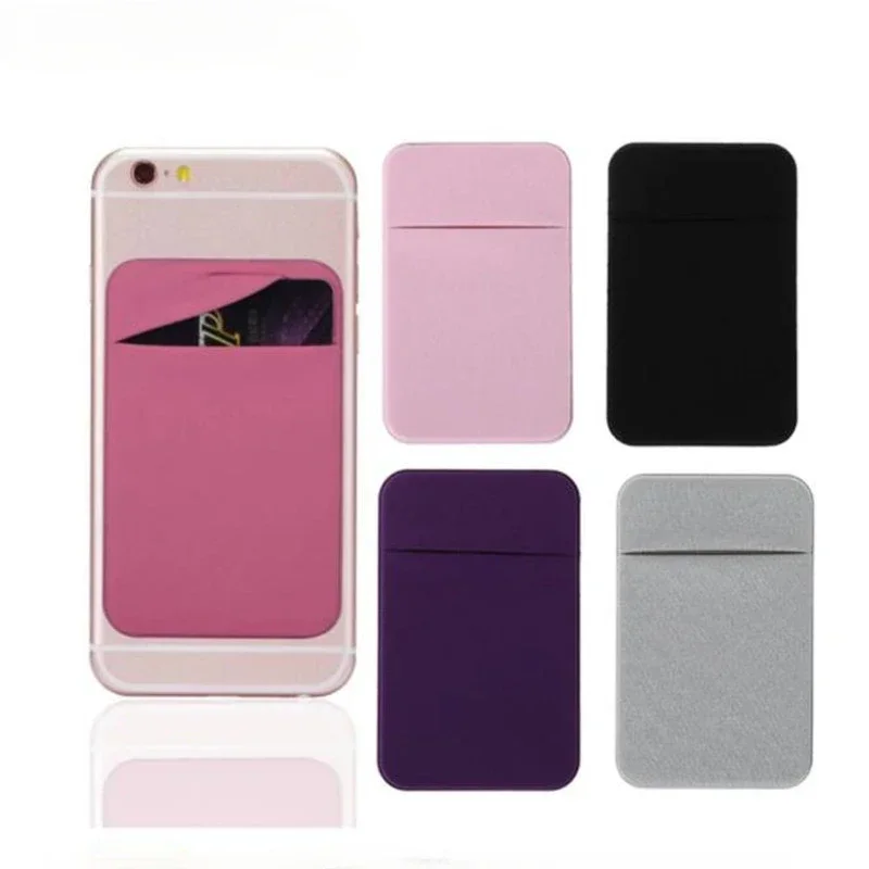 1pc kryt karty Fashion Elastic Elastic Držiteľ mobilných telefónov Mobilný telefón peňaženka Púzdro kreditné ID držiteľa držiteľa lepidla vrecká na nálepku