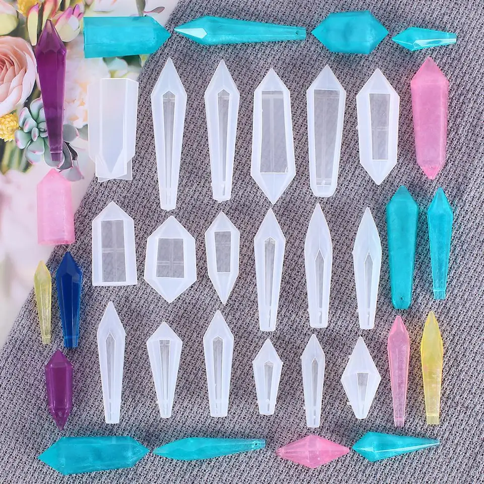 1pc kryštálové kvapky lepidla Silikónová forma DIY prívesok UV živica epoxidová forma šperky na výrobu náradia