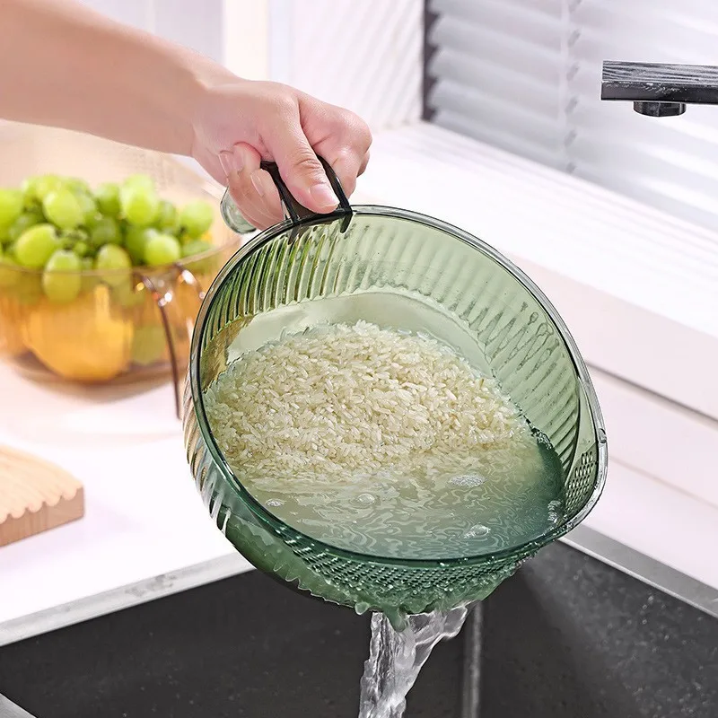 1PC Kuchyňa Multifunkčná krištáľová diamantová ryžová lyžička plastová ryžová ovocná umývanie Siega Drainage Basketn