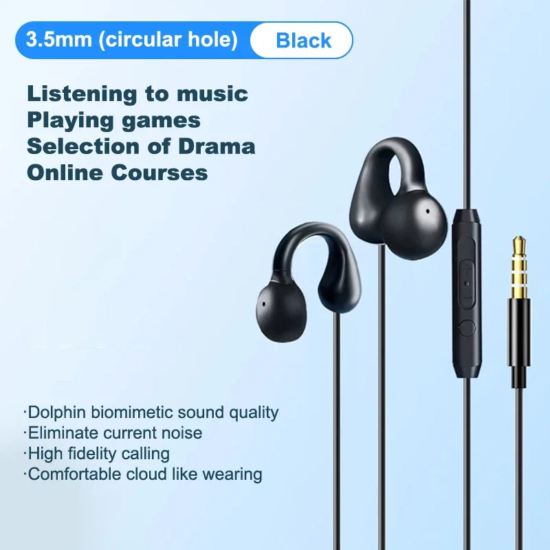 1pc káblové vodivé vedenie typu C 3,5 mm slúchadlá slúchadiel s mikrofónmi mikrofónmi na náušnice Sports Headset na spustenie jogy