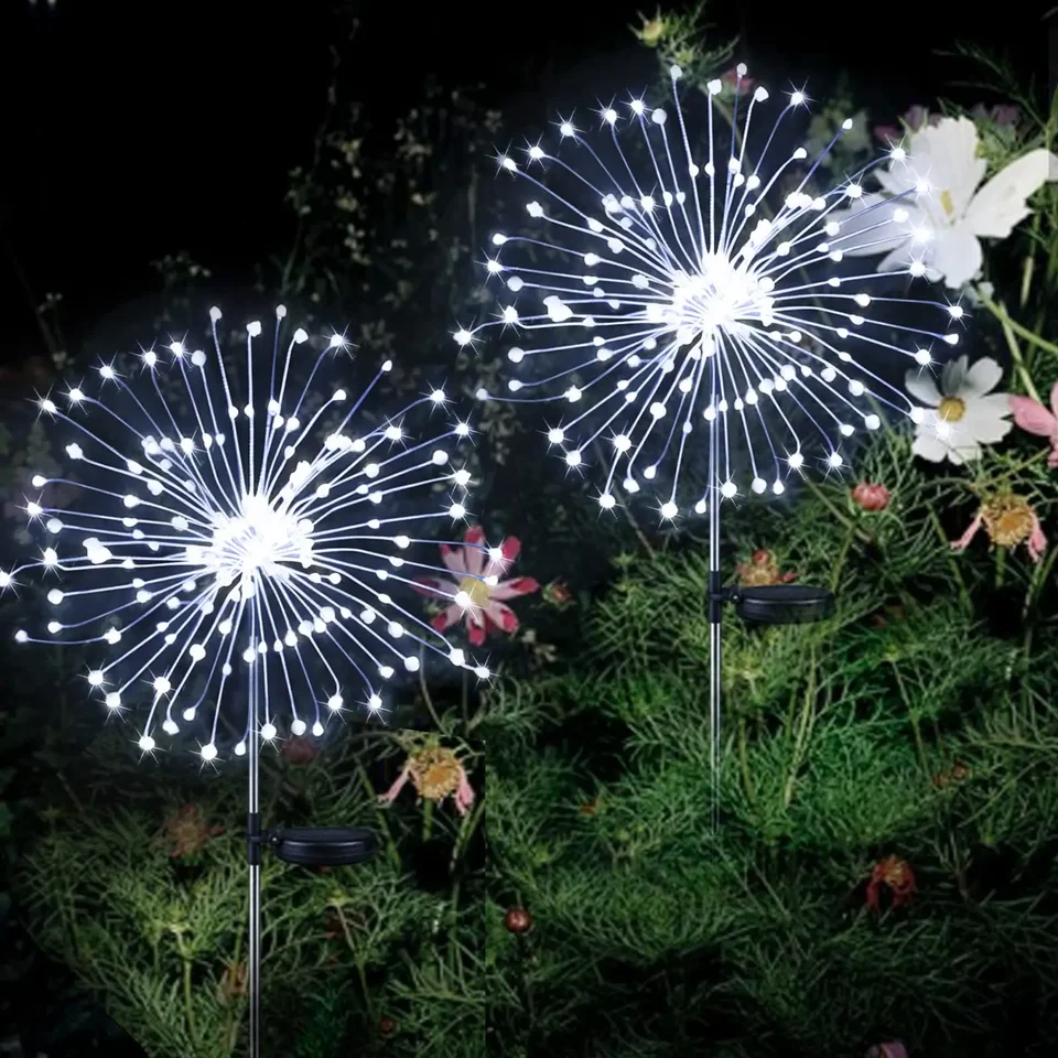 1PC LED solárne ohňostroje Firework Lights Garland Outdoor Witerproof Garland Vianočné ozdoby záhradné párty vianočné novoročné dekorácie