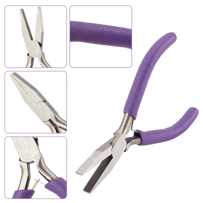 1pc leštenie klieští s plochým nosom pre šperky výroby korálikov kredije kovanie drôtu Forming DIY šperky ručne vyrábané náradie príslušenstvo