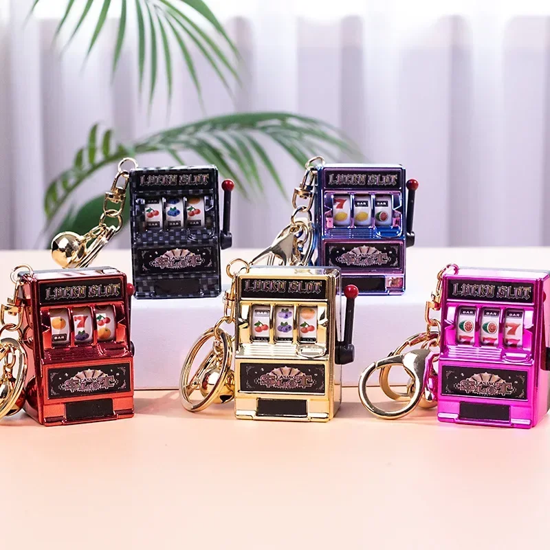 1PC Lucky Jackpot Mini Fruit Sloty Arcade Birthday Keychain Darček Vzdelávacie hračky na hazardné hry Hazardné hry
