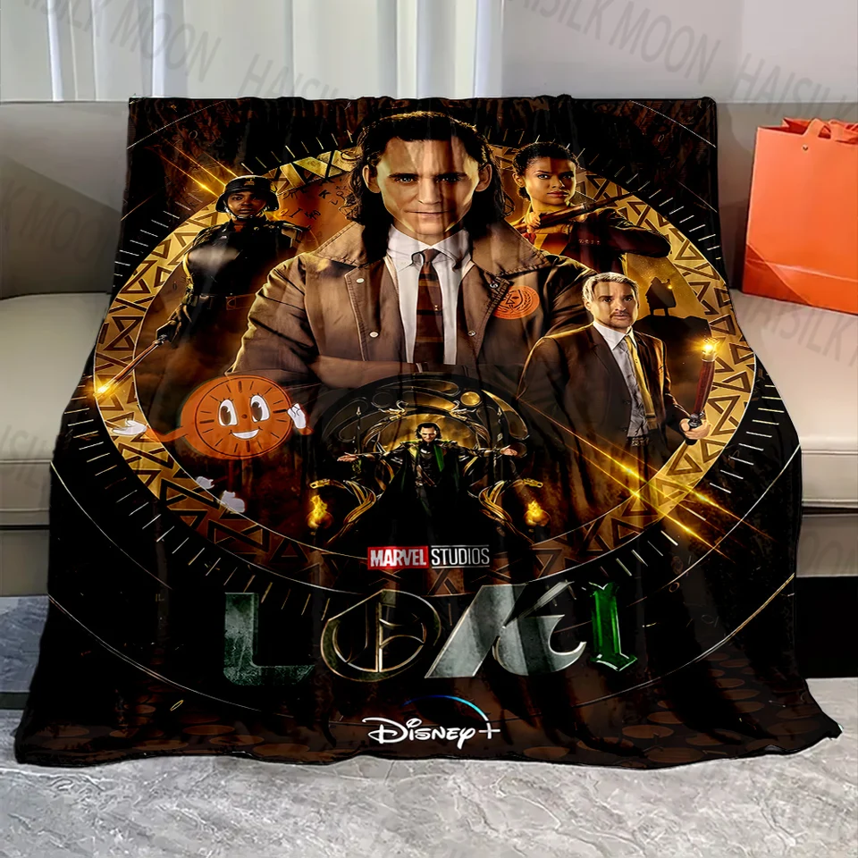1pc Marvel Movie Loki tlač pre dospelé deti teplé prikrývky domáce cestovanie mäkká a pohodlná prikrývka pre darčeky