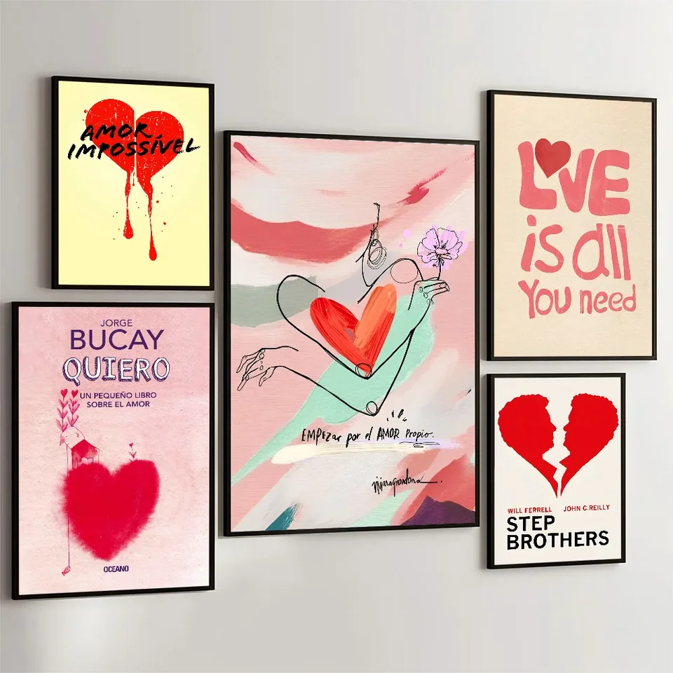 1pc maximalista More Amor por laskavo milostné filmy lepkavé plagáty retro kraft papierová nálepka miestnosť bar Bar kaviareň estetické umenie nástenné maľovanie