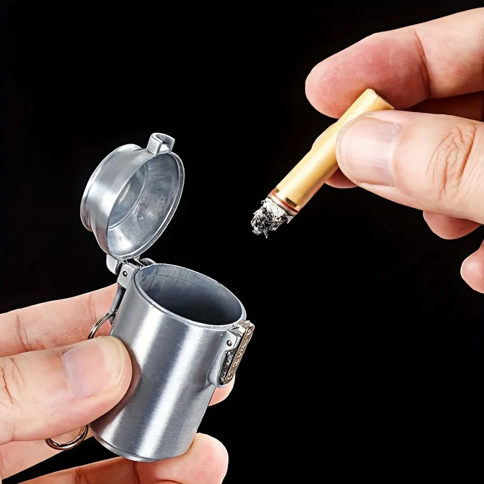 1PC Metal Ashtray Can - Prenosný mini popolník pre auto, spálňa, obývacia izba - kreatívny nepravidelný tvar popolníka