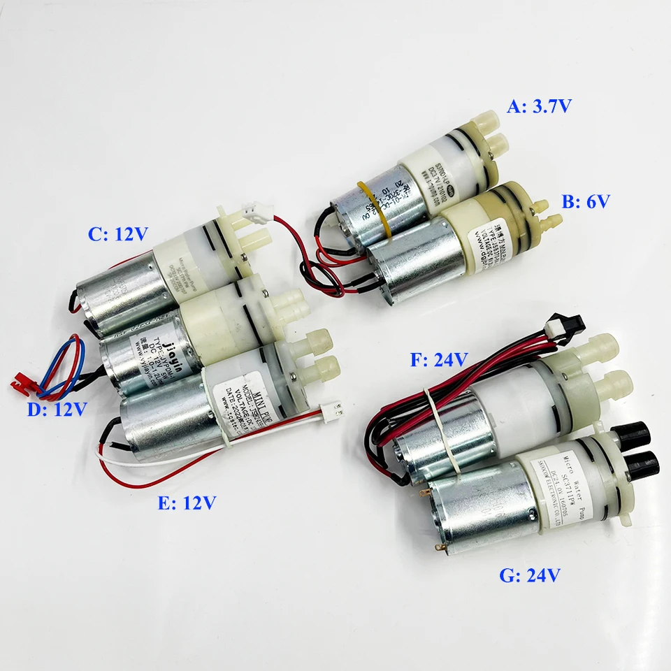 1PC Micro 370 Motorové vodné čerpadlo DC 3,7V/ 6V/ 12V/ 24V Self -Priing Membajľa vodného čerpadla Salie vodné Prietokové čerpadlo pre nádrž pre nádrž