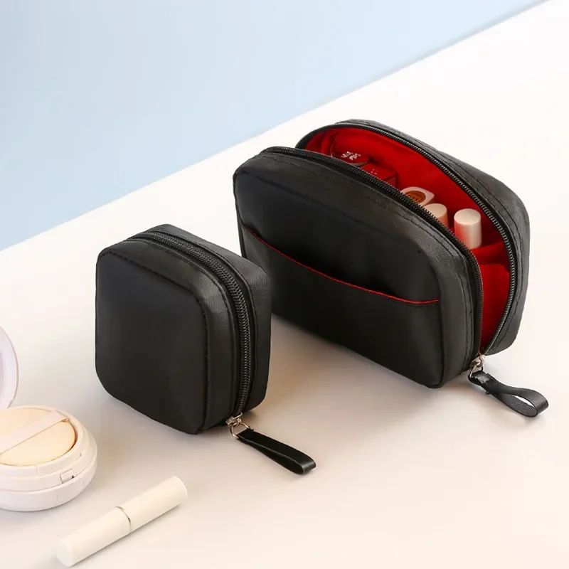 1PC Mini Cosmetic Bag Flamingo Solid Color Cestovné toaletné ukladanie vrecka kaktus kozmetický tašiek Organizátor pre dámske make -up puter
