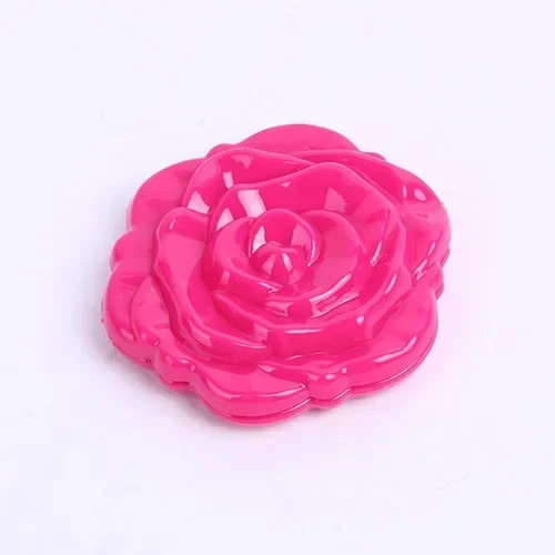 1pc Mini ružové make -up zrkadlo dvojité strany skladací make -up márnosť ručné zrkadlo zrkadlo okrúhle márnosť kozmetický kompakt