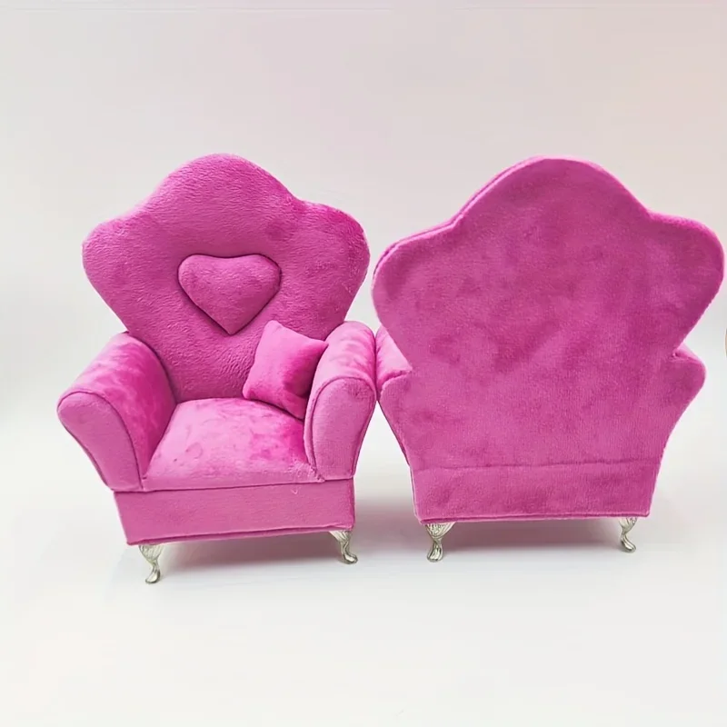 1PC Mini Sofa Design Storage pre ženy, zamat mini šperky pre náušnice, krúžky a náhrdelníky, ideálna voľba pre darčeky