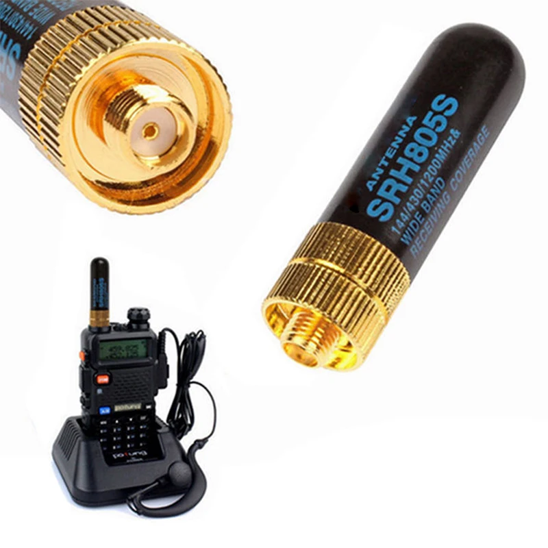 1pc Mini SRH-805S 5cm SMA-F ženská dvaná skupina anténa 50OHM pre BAOFENG UV-5R BF-888S Radio SRH-805S Anténa 10W
