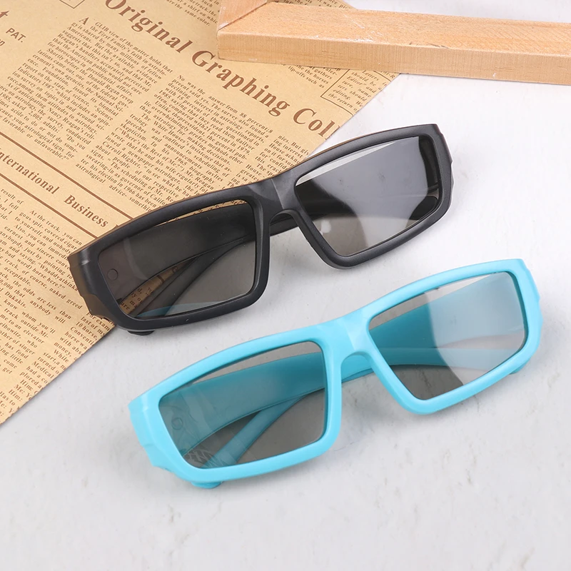 1pc modrý žltý rám polarizovaný pasívny 3D okuliare pre filmové divadlá kinemato