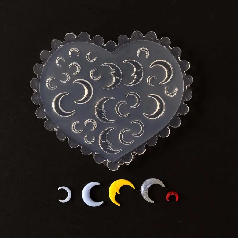 1PC Moon 3D akrylové formy nechtov na nechty dekorácie kúzla DIY Design Silikone Nail Art Folm