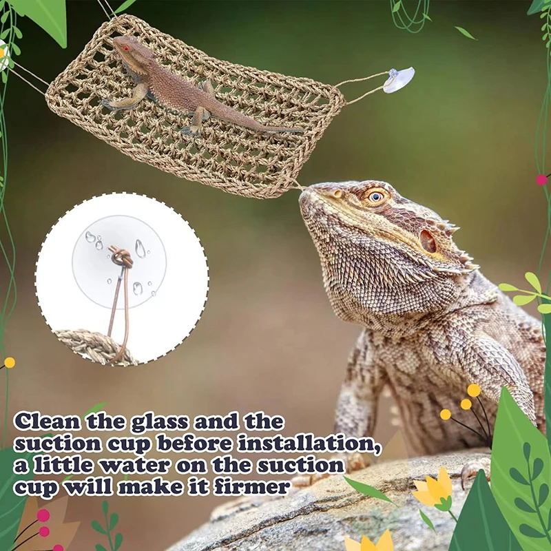 1pc morské riasy platene jašterica Hammock škrečok s plazom Pet posteľ s odsaním domácich miláčikov hračky na závesné posteľ