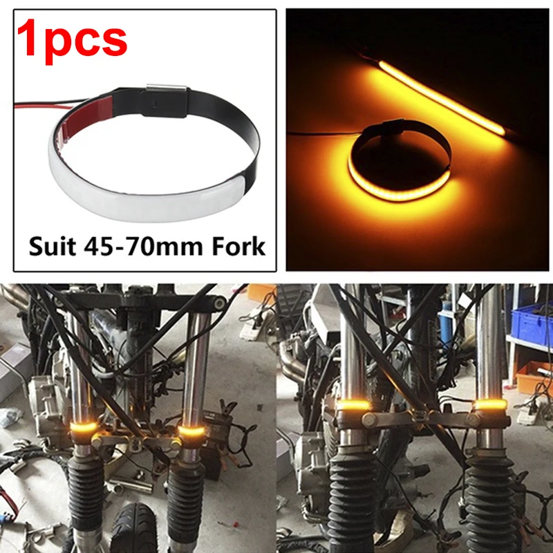 1pc Motorcycle Vidlice Signals Svetelné jantárové LED prúžky pre čistý vlastný vzhľad