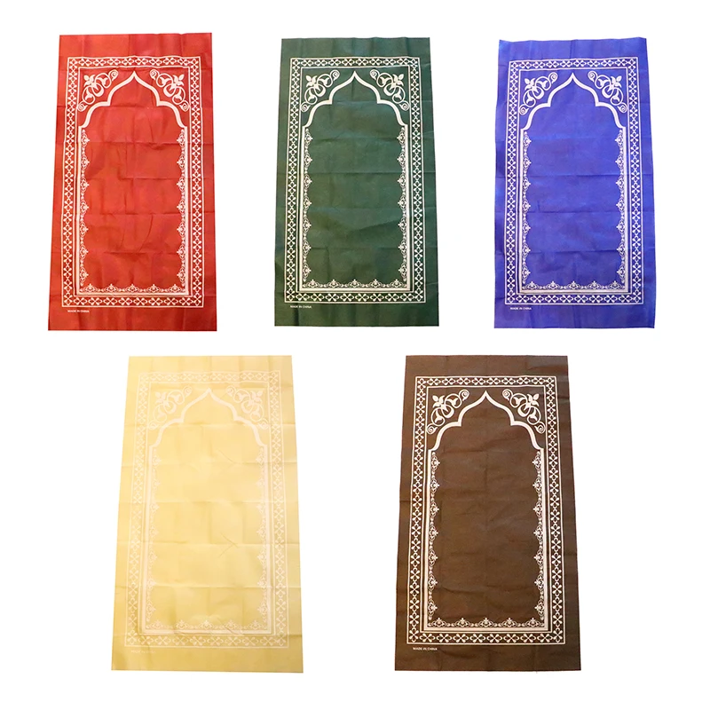 1PC Mäkké a pohodlné moslimské modlitebné koberce Skladacie islamské modlitba Rituála Ozdob