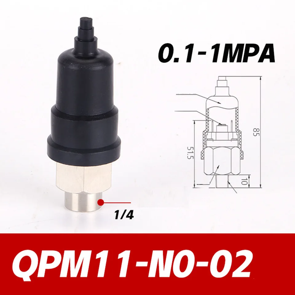 1pc nastaviteľný pneumatický prepínač tlaku vzduchu QPM11-NO-02/QPM11-NC-02