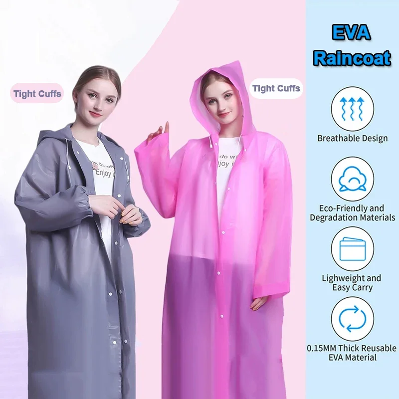 1pc nepremokavé pláštenky Dospelé deti Opätovne použiteľné Eva Poncho Dievčatá Dievčatá Ženy Čisté pláštenky pre študentov