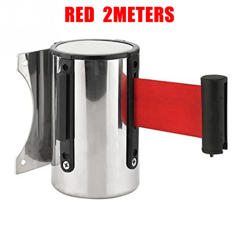 1PC Nerezový stĺpik front bariéry na stenu na stenu Control Dav zatiahnuteľný červené/ čierne príslušenstvo nástroja