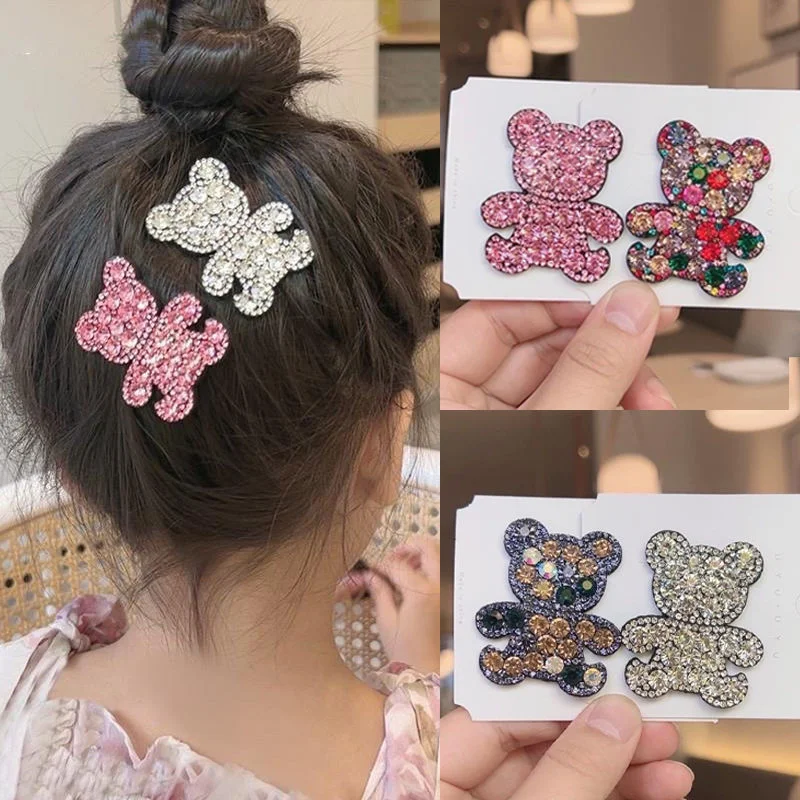 1PC New Lovely Princess Little Bear Girls Hairpins Deti kadery Hairgrip BB Klipy Vlasy Barrettes