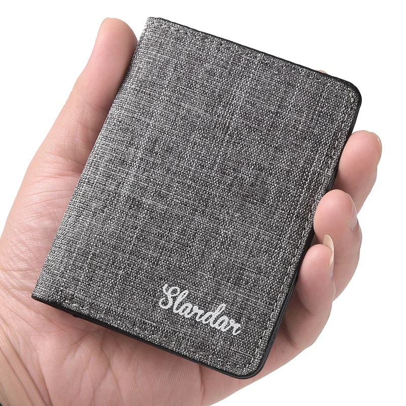 1PC Nová super štíhla mäkká peňaženka PU Materiál Mini kreditná karta peňaženka Karty držiaky karty Men Peňaženka tenké malé krátke kožné peňaženky
