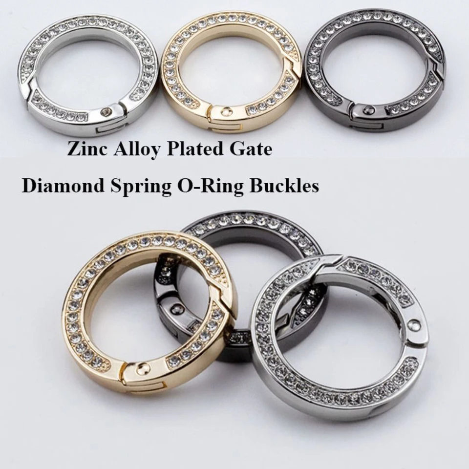 1pc o krúžkový kľúče s diamantmi kovová pružina pre kľúče prívesok vrecko na kľúče doplnky šperky výroba dodávok Charmový materiál