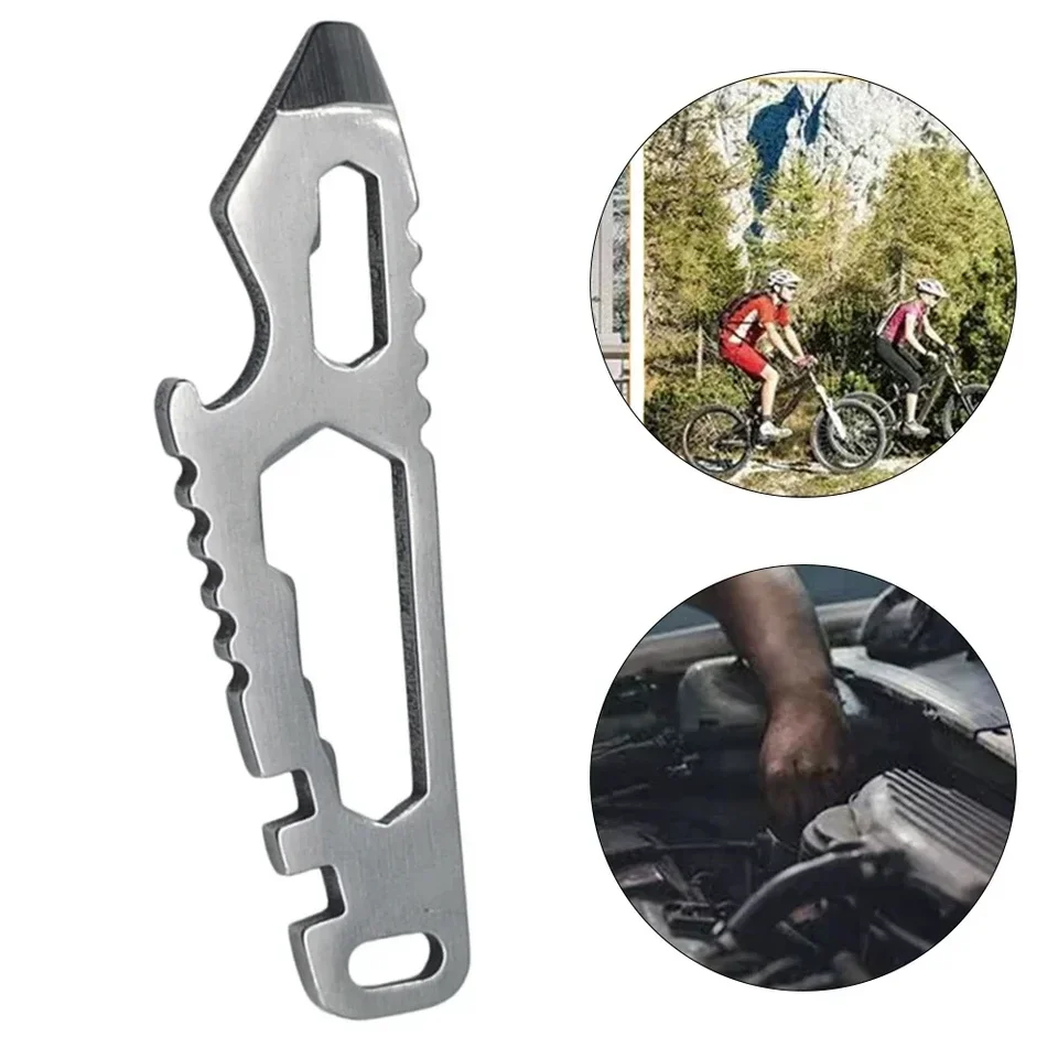 1PC Outdoor Hex -Wrench Bottle Oosenter Nerezová oceľ Multifunkčné každodenné vreckové náradie kempingové zásoby