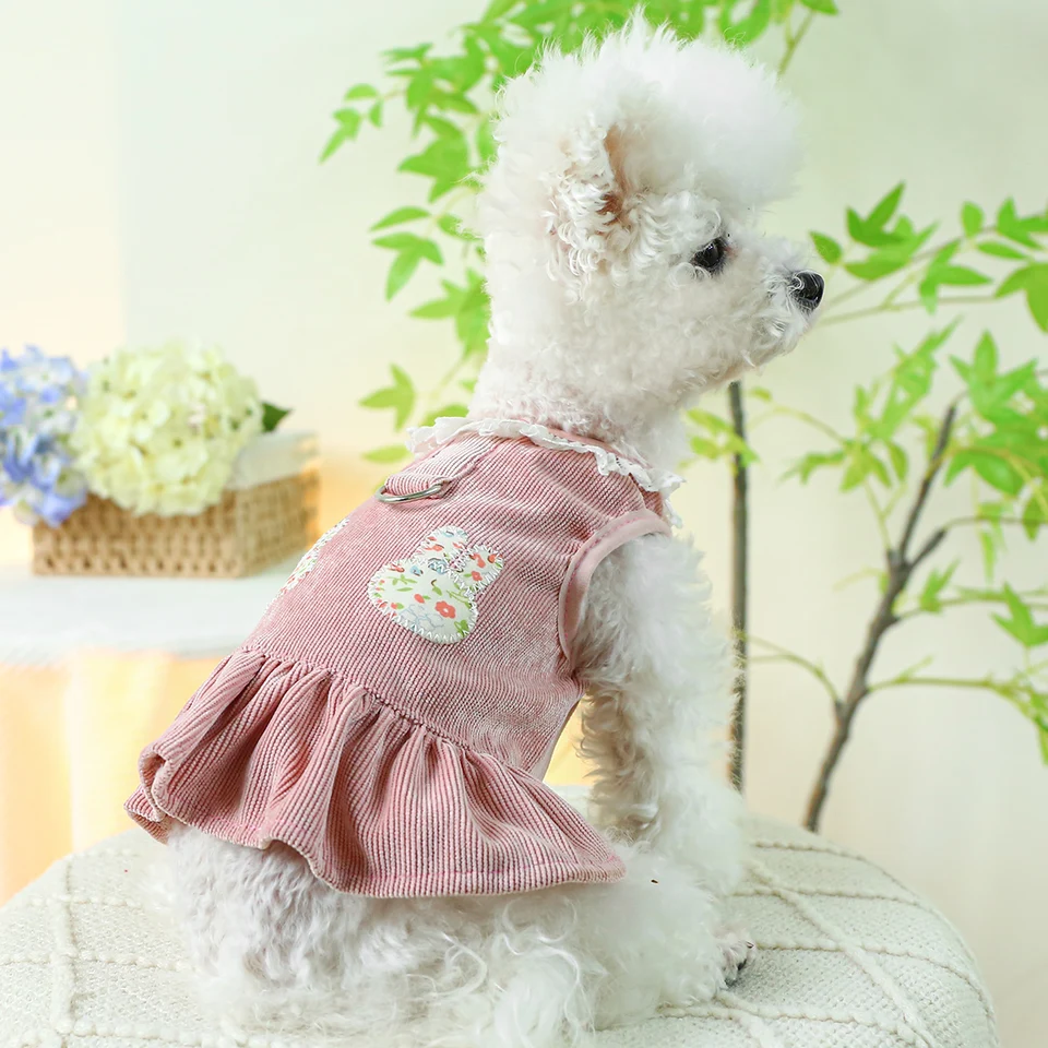 1pc Pet Clothing Cat Jar/leto tenký králičie hrudník zadná sukňa ružová sukňa princeznej vhodná pre malé a stredné psy