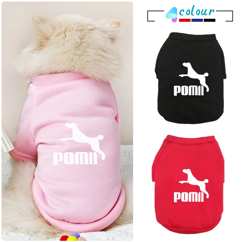 1PC Pet Hoodless Hoodie Polyester Mikina psa Vytlačené vhodné pre malé a stredné psie plemená